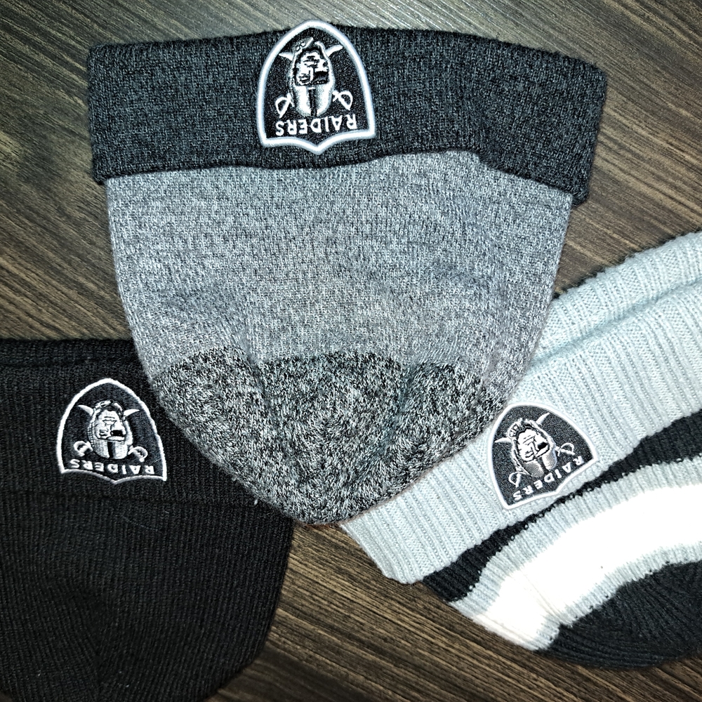 Raiders 3 Lot Beanies